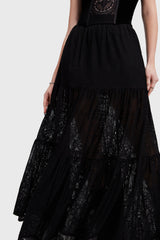 Kiss Of Night Maxi Skirt Killstar / Womens
