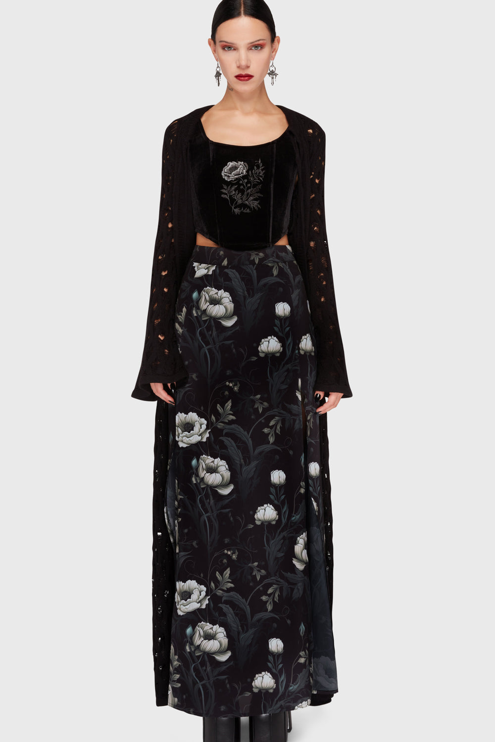 Ivory's Chorus Maxi Skirt Killstar / Womens