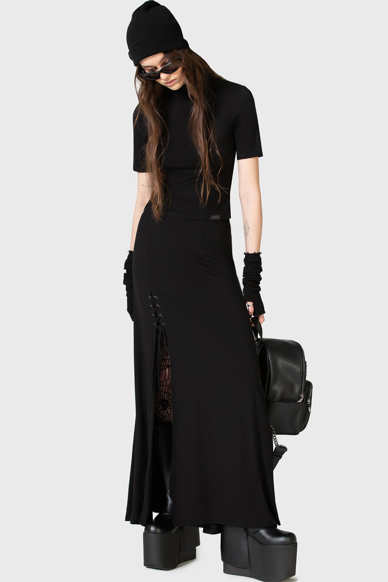 Secretly Weep Maxi Skirt Killstar / Womens