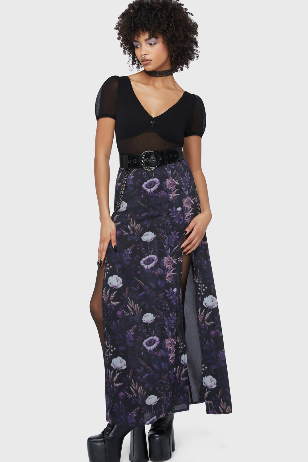 Dusk's Garden Maxi Skirt Killstar / Womens