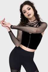 Bite Me Fishnet Bolero [B] Killstar / Womens