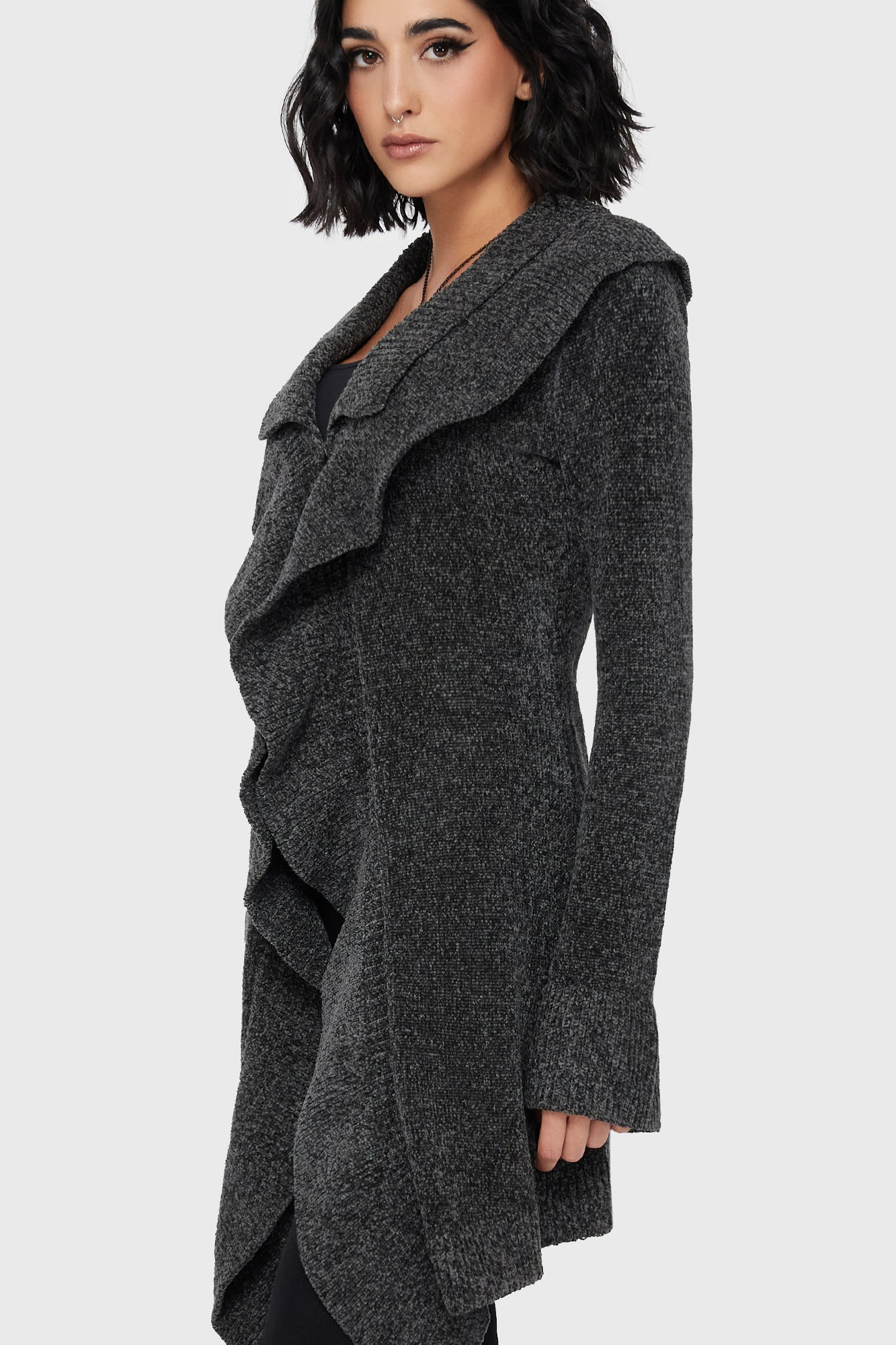 Lunar Owl Cardigan [Grey] Killstar / Womens