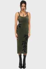 Grim Ferns Midi Dress Killstar / Womens