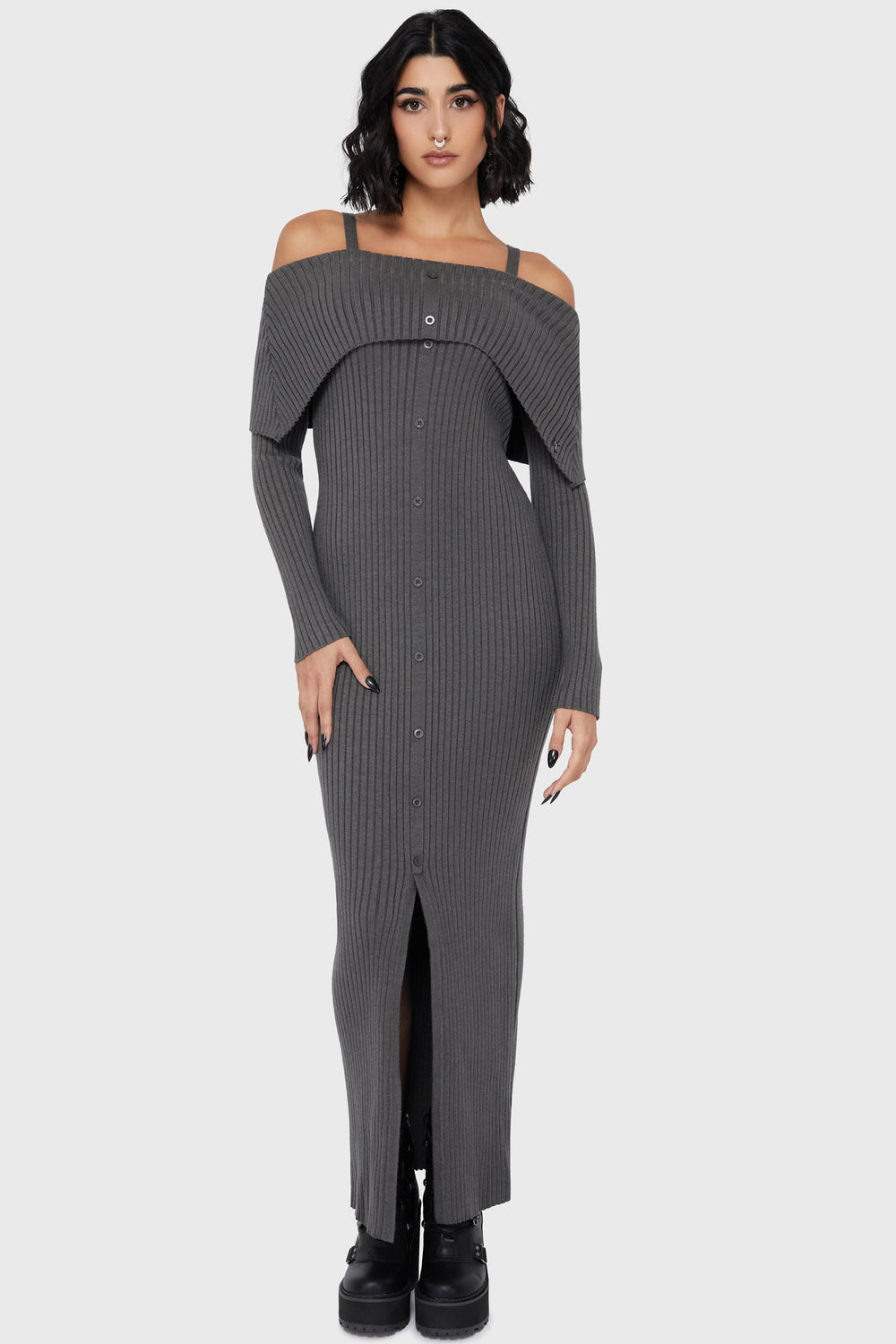 Dusk Empress Dress [Grey] Killstar / Womens