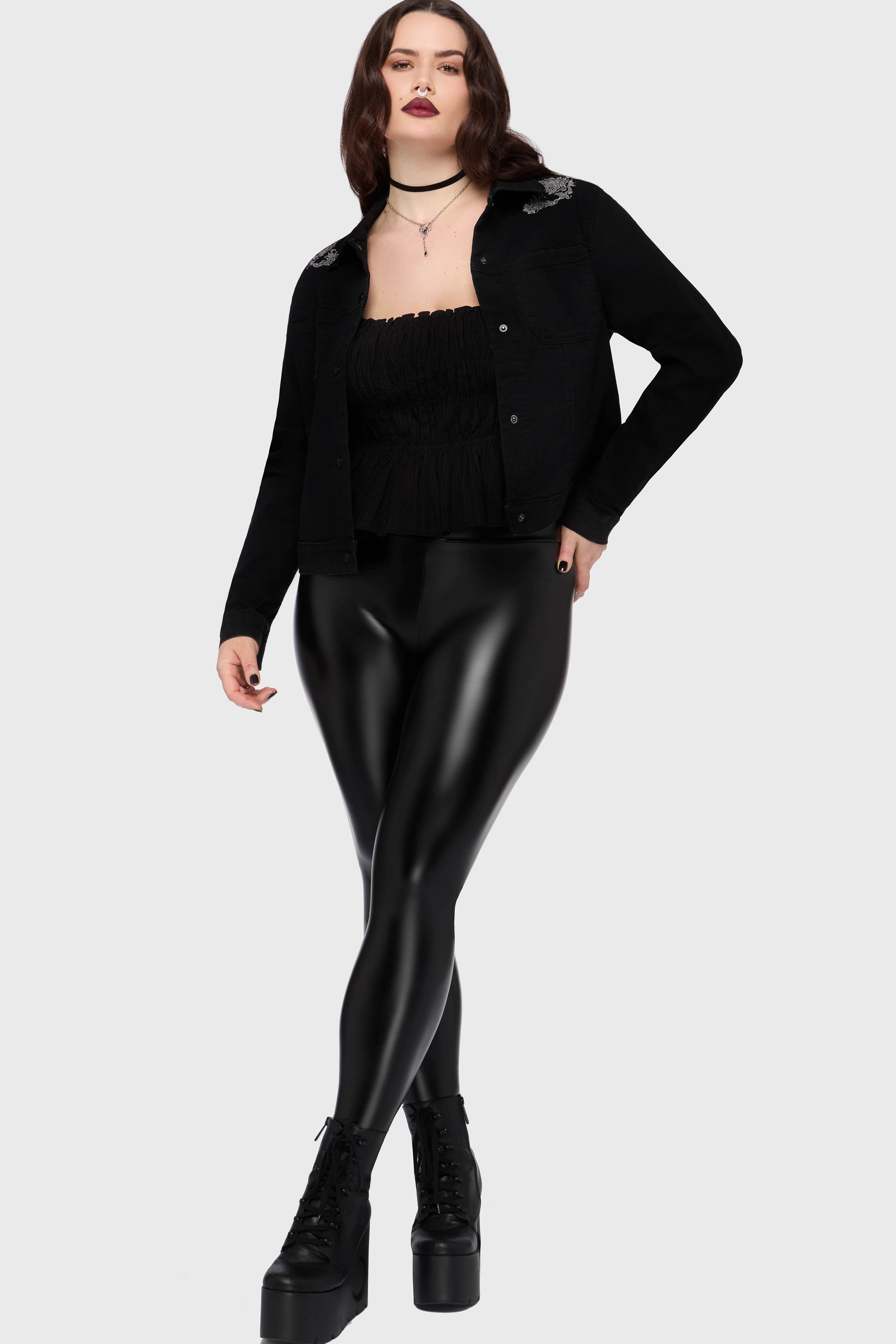 Gaia Adorned Embroidered Jacket Killstar / Womens