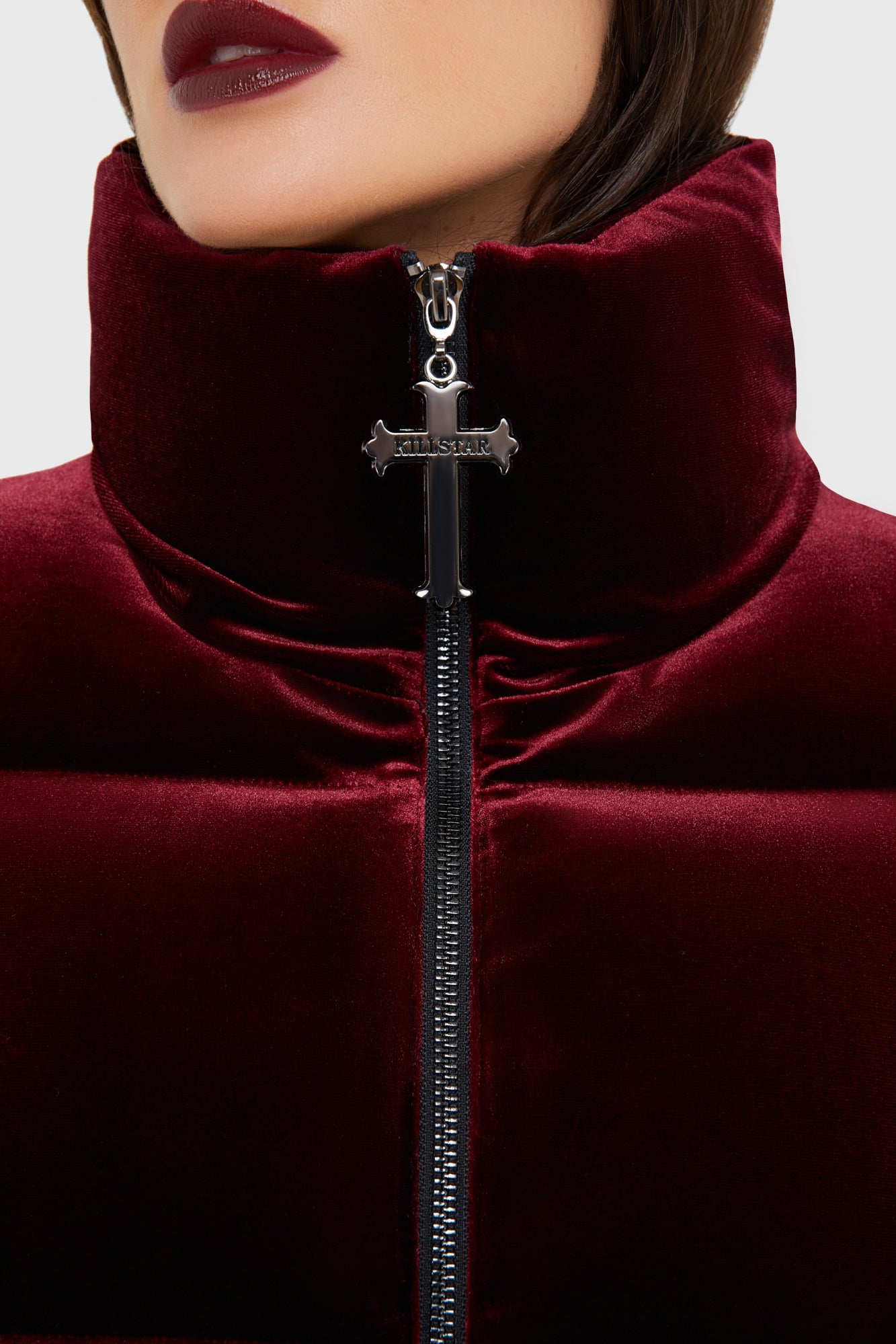 Deadliest Nightvelvet Puffer Coat [RED] Killstar / Womens