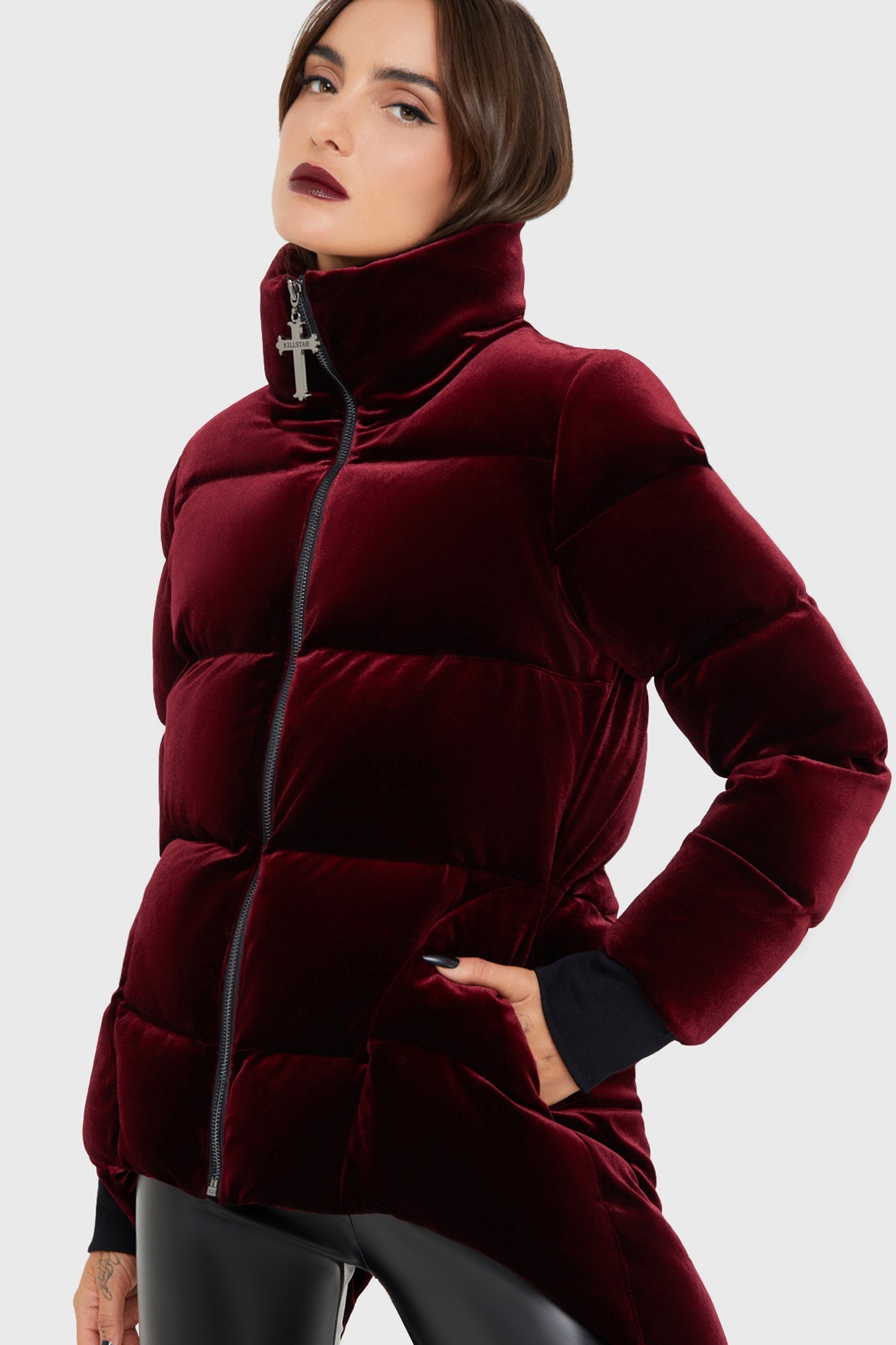 Deadliest Nightvelvet Puffer Coat [RED] Killstar / Womens