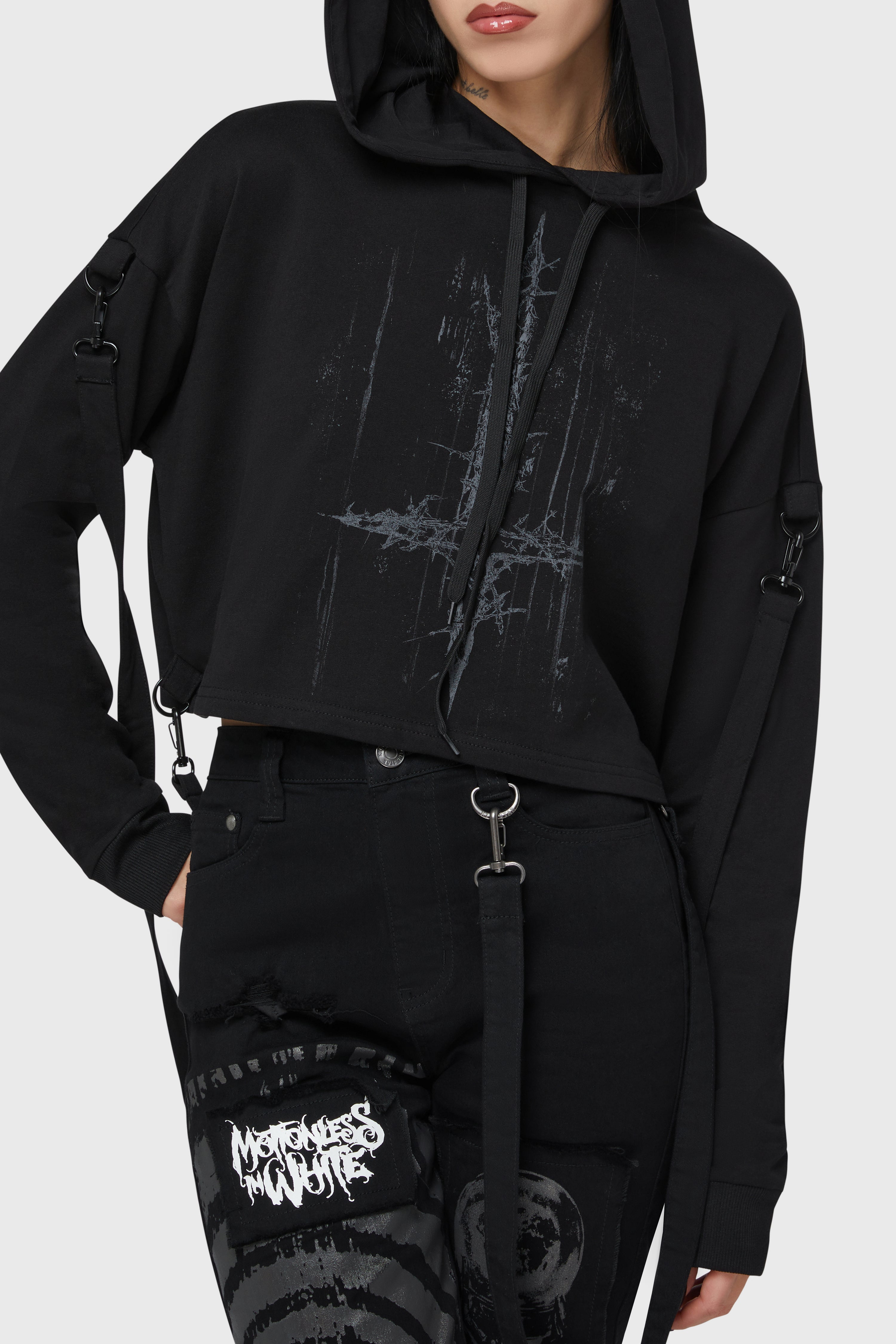 Final Dictvm Crop Hoodie Killstar / Womens