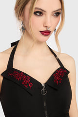 Devil's Darling Halter Neck Mini Dress Killstar / Womens