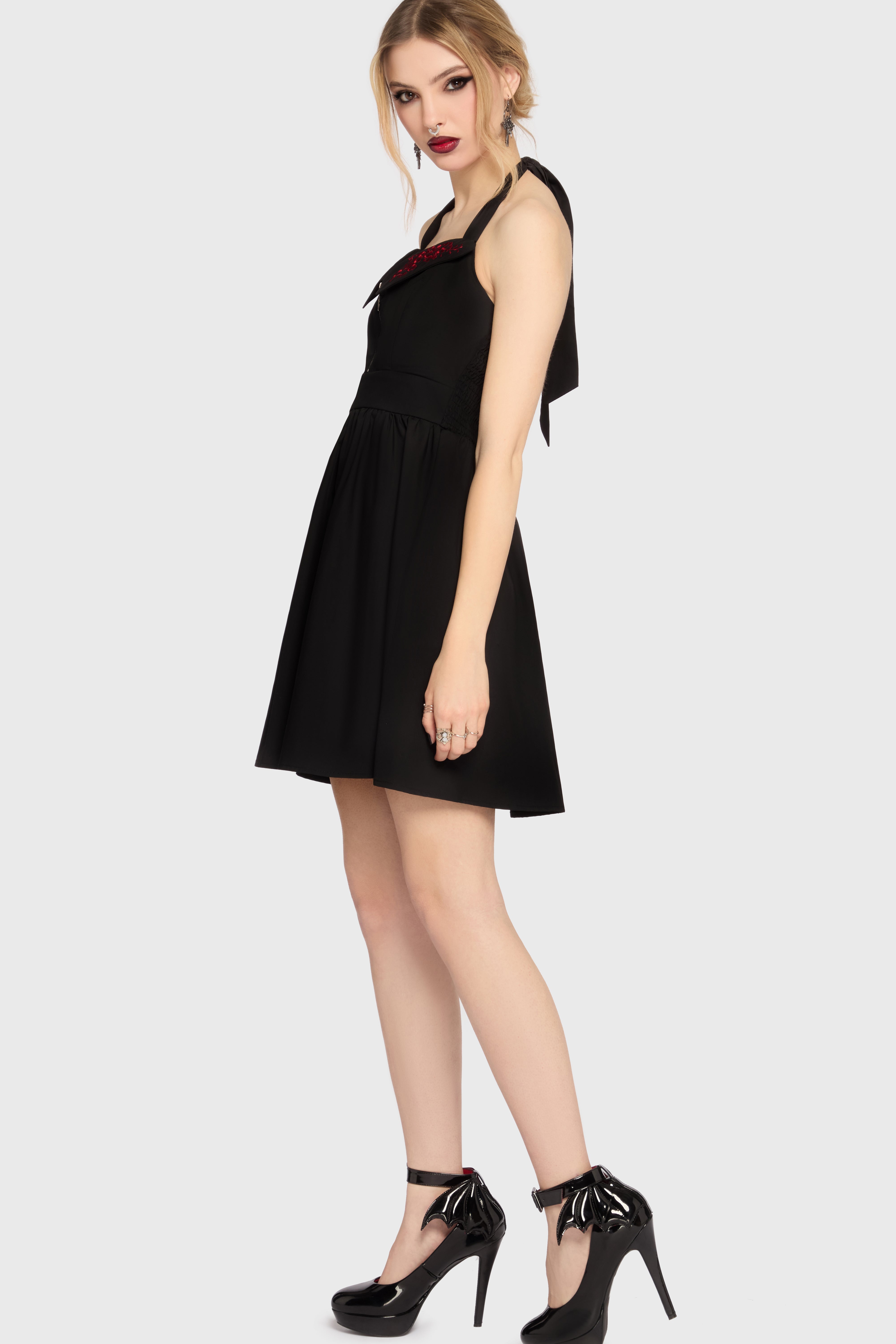 Devil's Darling Halter Neck Mini Dress Killstar / Womens