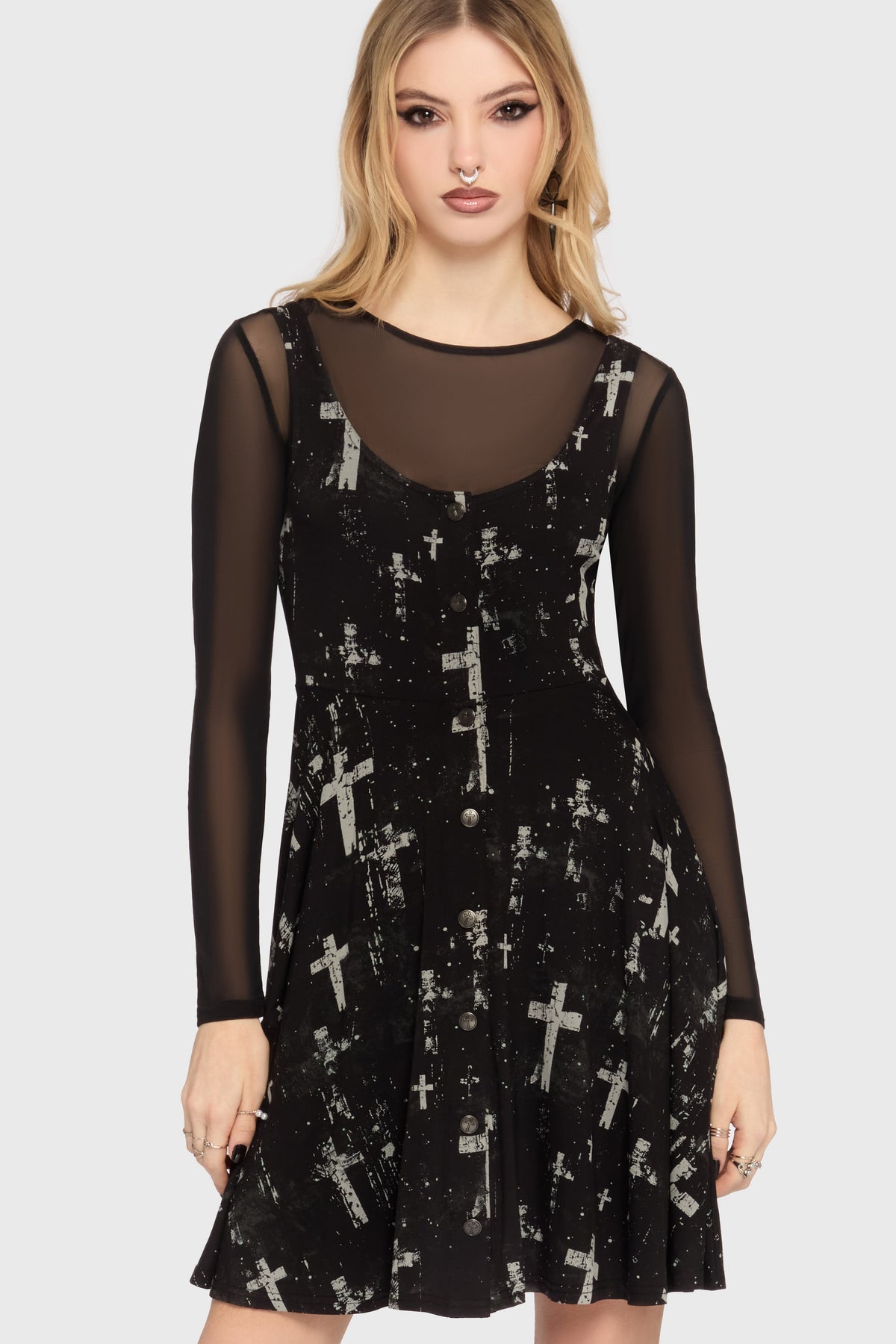 Tenebris Chapel Mini Dress Killstar / Womens