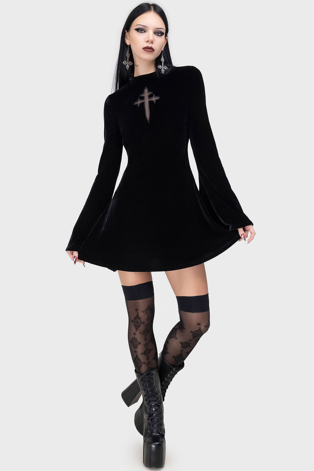Serenade Of Shadows Mini Dress Killstar / Womens