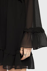 Seraph In Ash Mini Dress [BLACK] Killstar / Womens