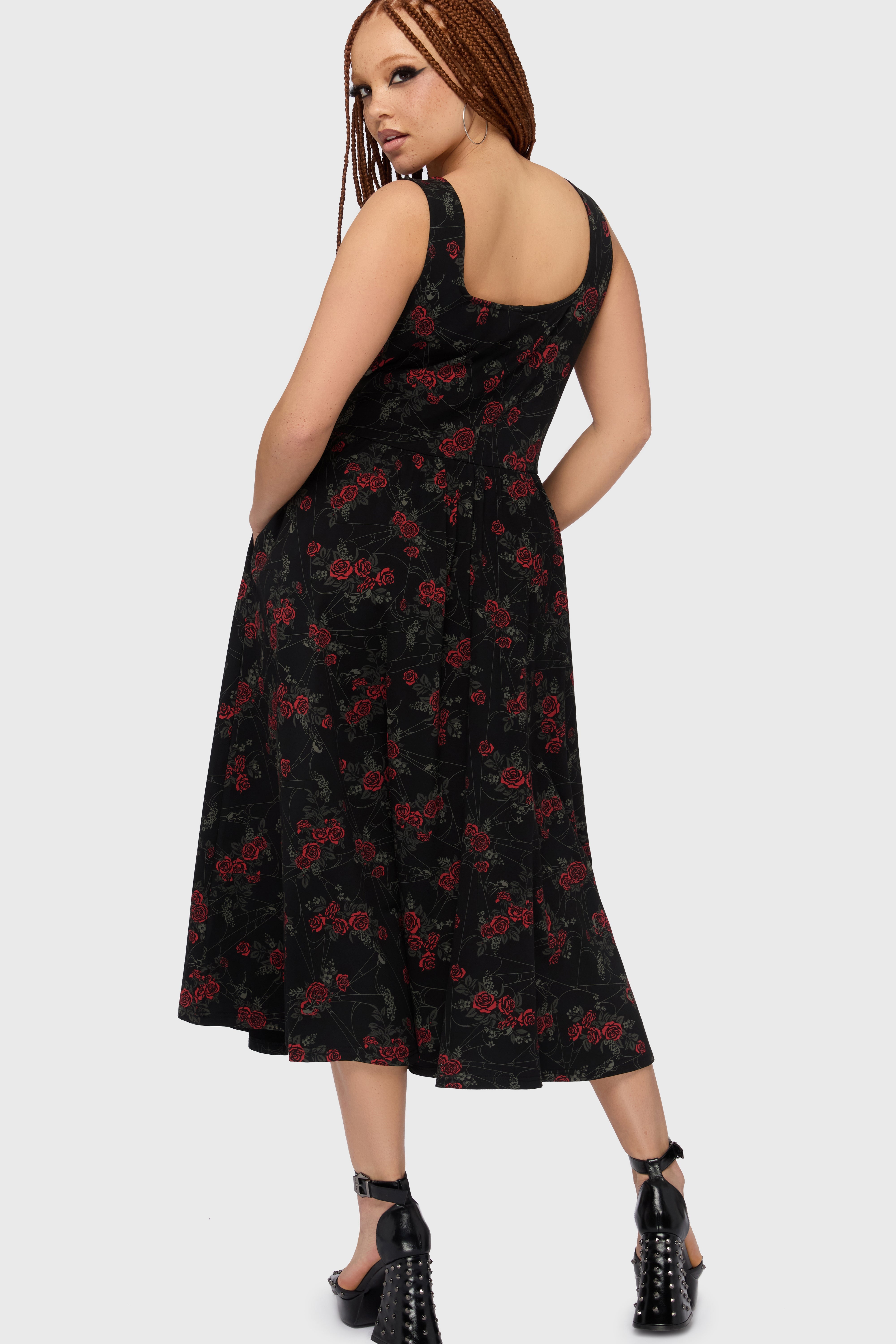 Poisoned Rose Midi Dress Killstar / Womens