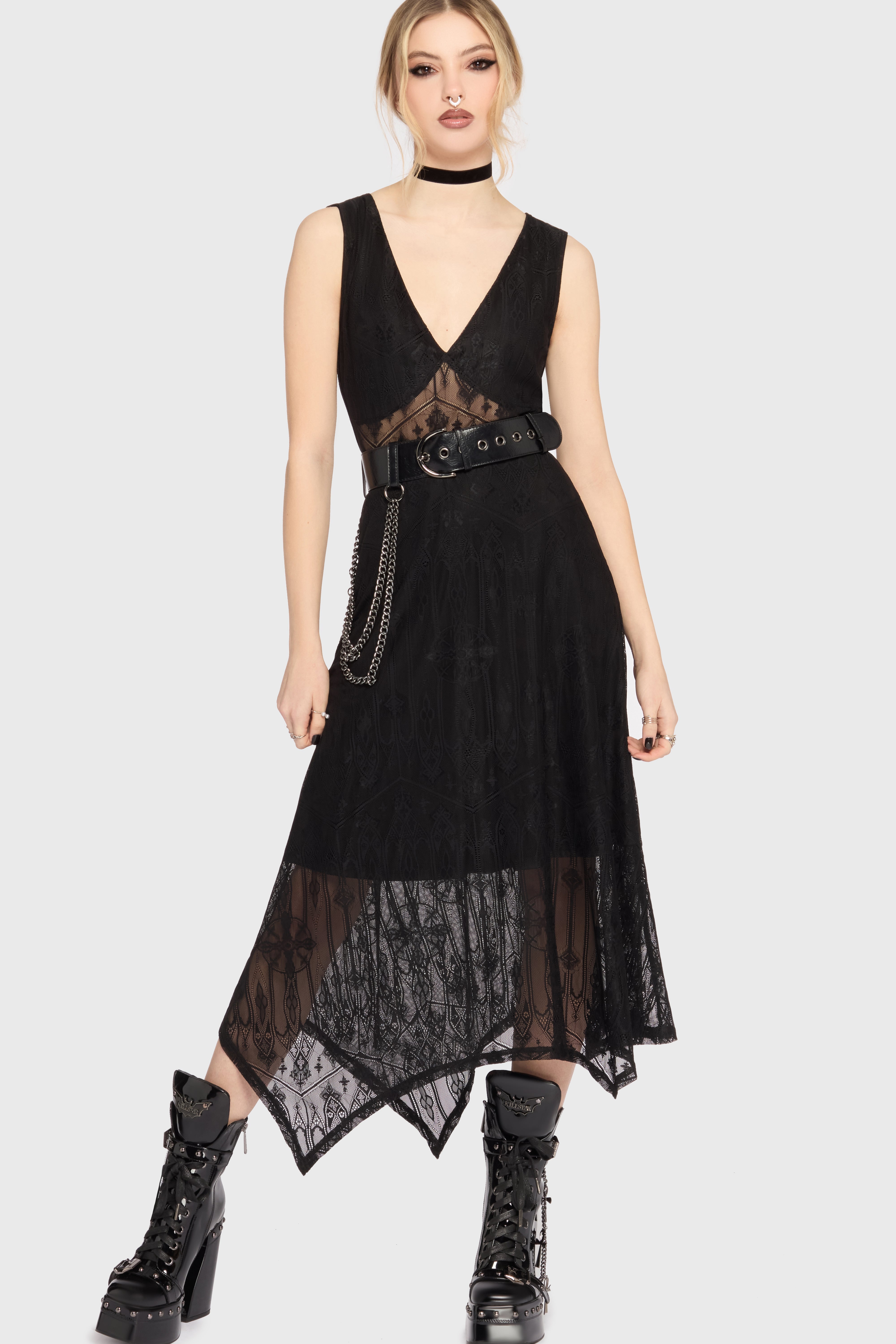 Vesper Wraith Midi Dress Killstar / Womens