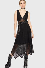 Vesper Wraith Midi Dress Killstar / Womens