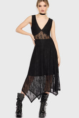 Vesper Wraith Midi Dress Killstar / Womens