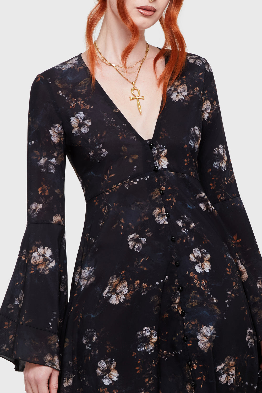 Autumna's Night Midi Dress Killstar / Womens