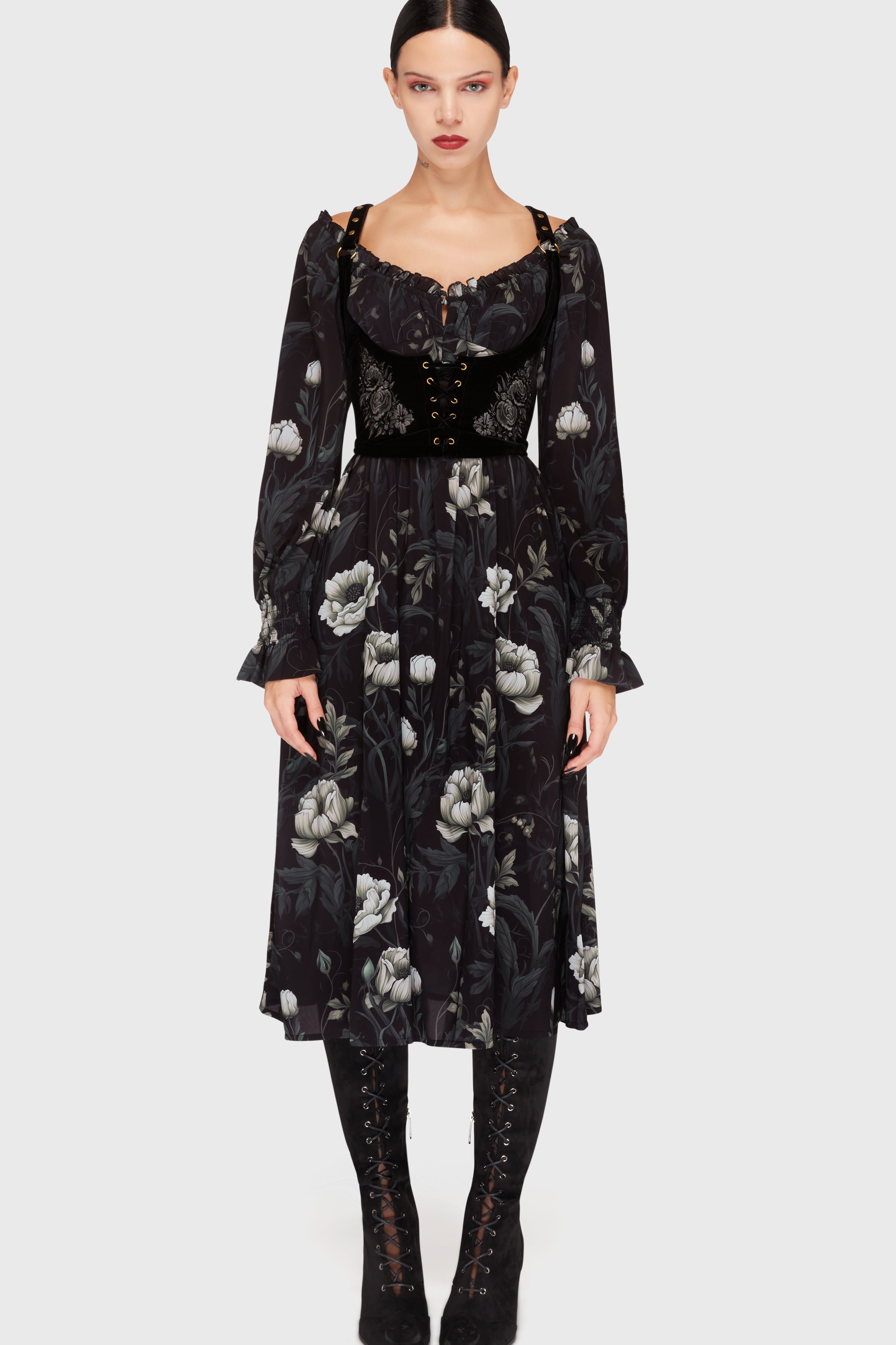 Ivory's Chorus Midi Dress Killstar / Womens