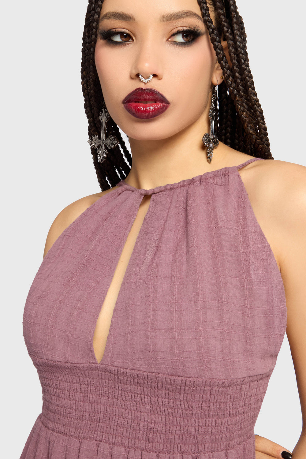 Gaia Adorned Textured Dress Killstar / Womens