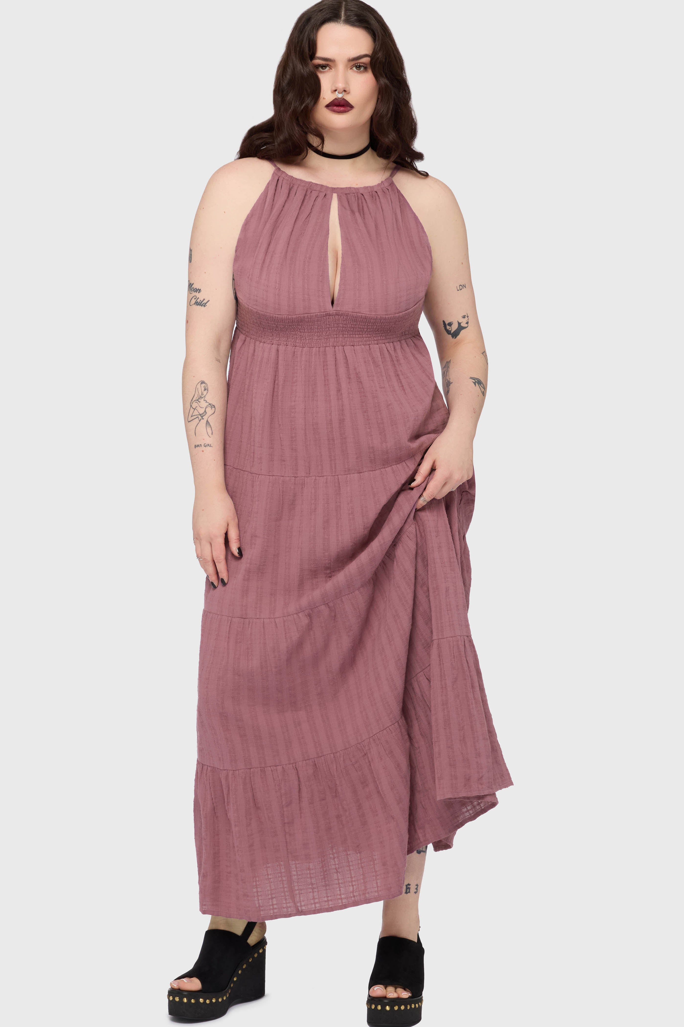 Gaia Adorned Textured Dress Killstar / Womens