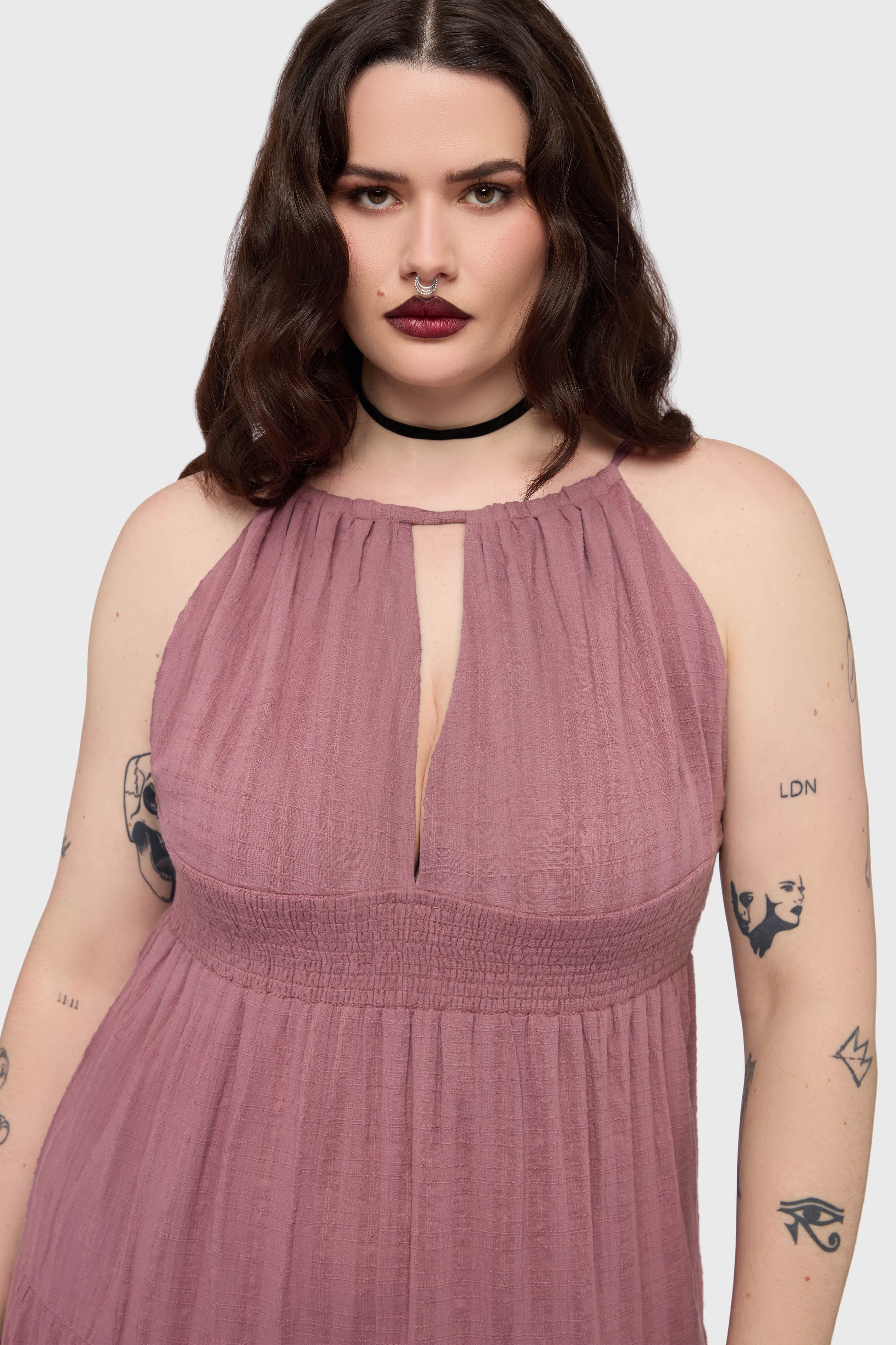 Gaia Adorned Textured Dress Killstar / Womens