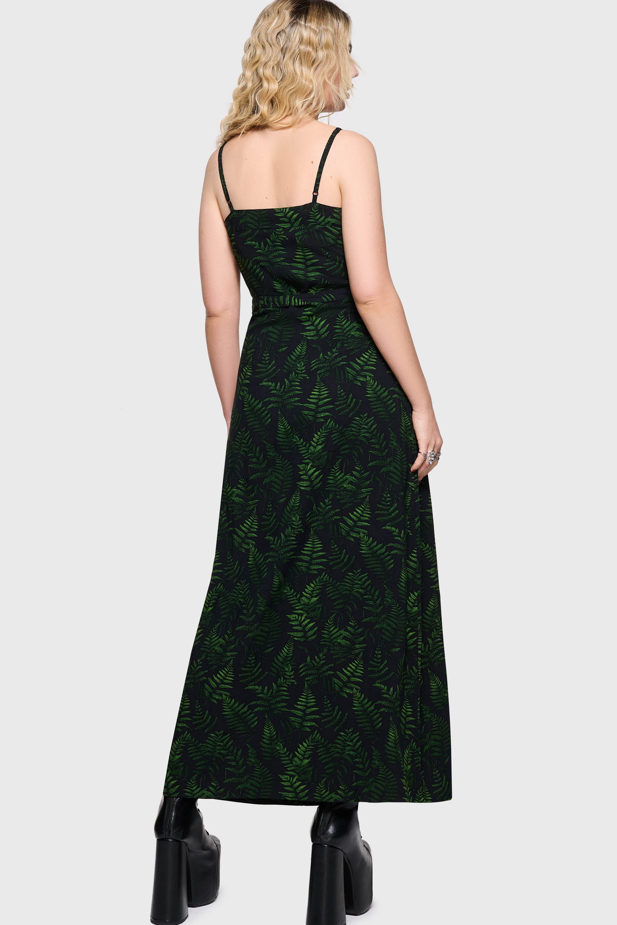 Cottage Chorus Maxi Dress [BLACK/GREEN] Killstar / Womens