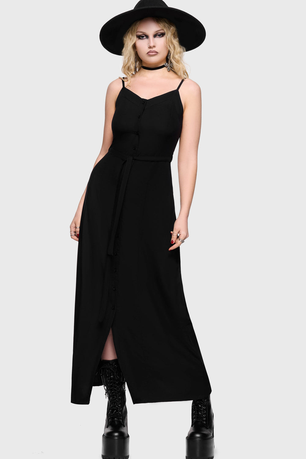 Cottage Chorus Maxi Dress [BLACK] Killstar / Womens