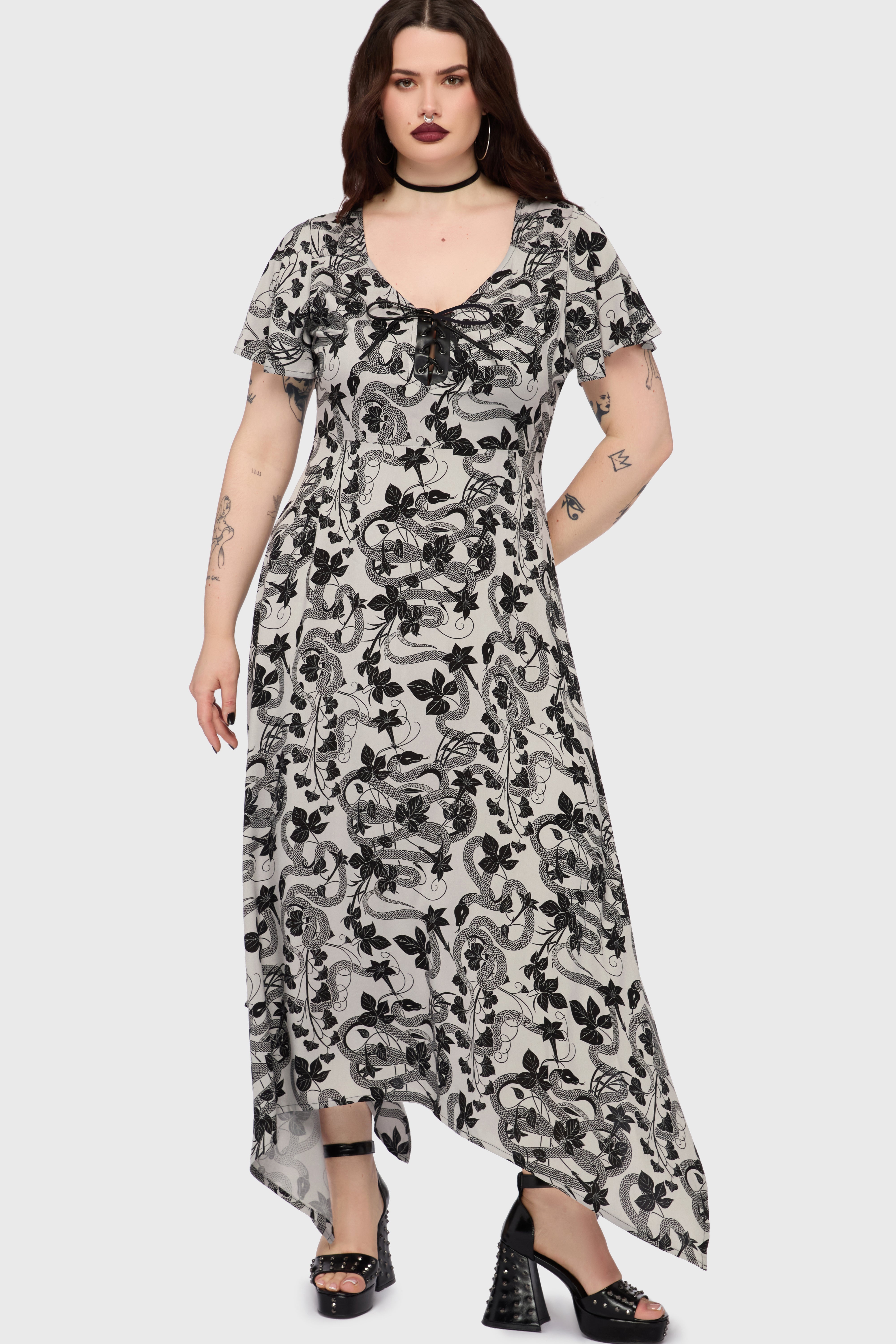 Venomous Rose Maxi Dress Killstar / Womens