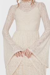 Hecate Lace Maxi Dress [IVORY] Killstar / Womens
