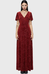 Crimson Bloodlust Maxi Dress Killstar / Womens