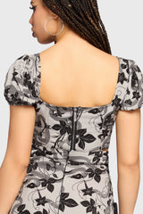 Venomous Rose Puffed Sleeve Corset Top Killstar / Womens