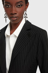 Oblivienne Jacket [Black Pinstripe] Killstar / Womens