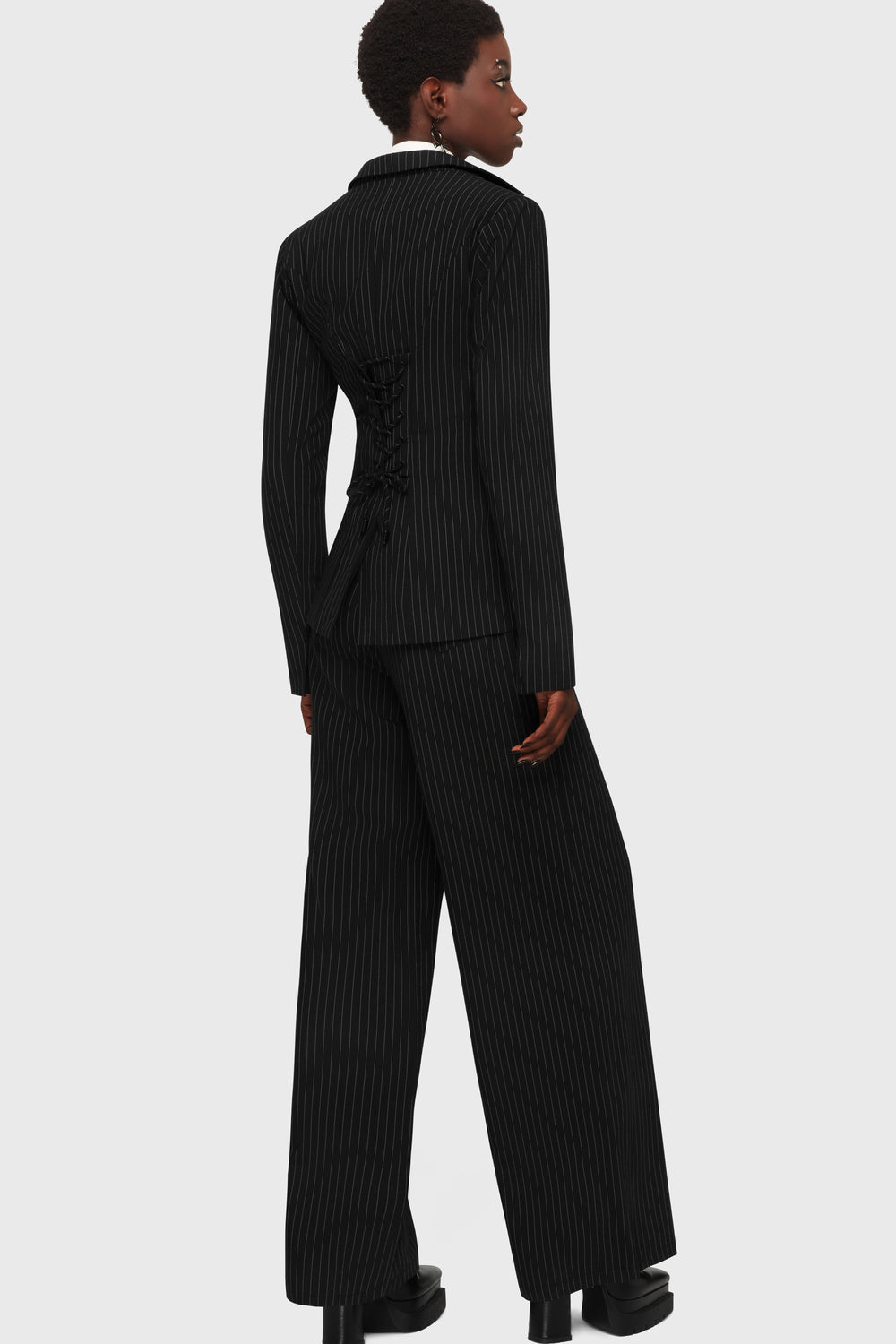 Oblivienne Jacket [Black Pinstripe] Killstar / Womens