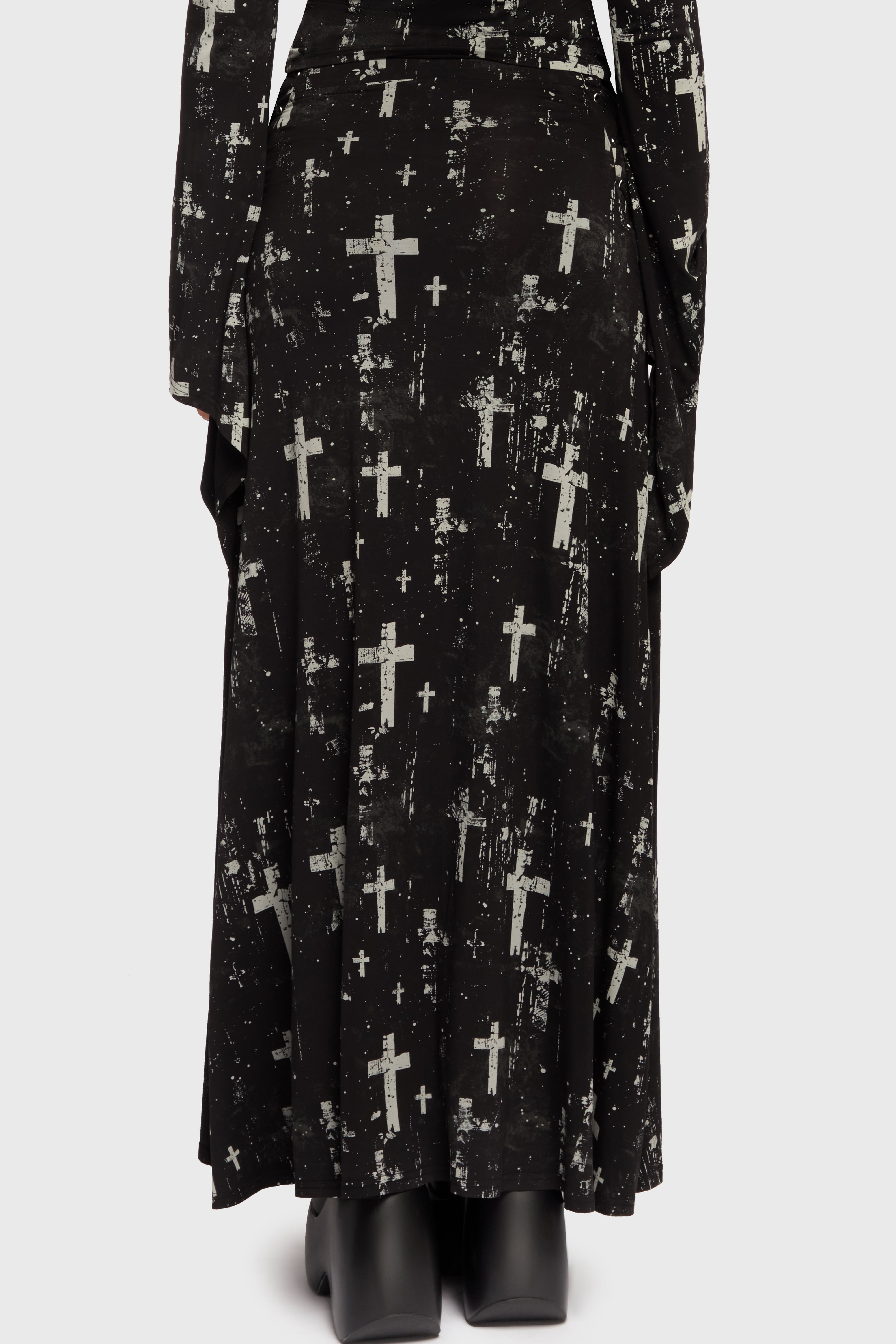 Tenebris Chapel Maxi Skirt Killstar / Womens
