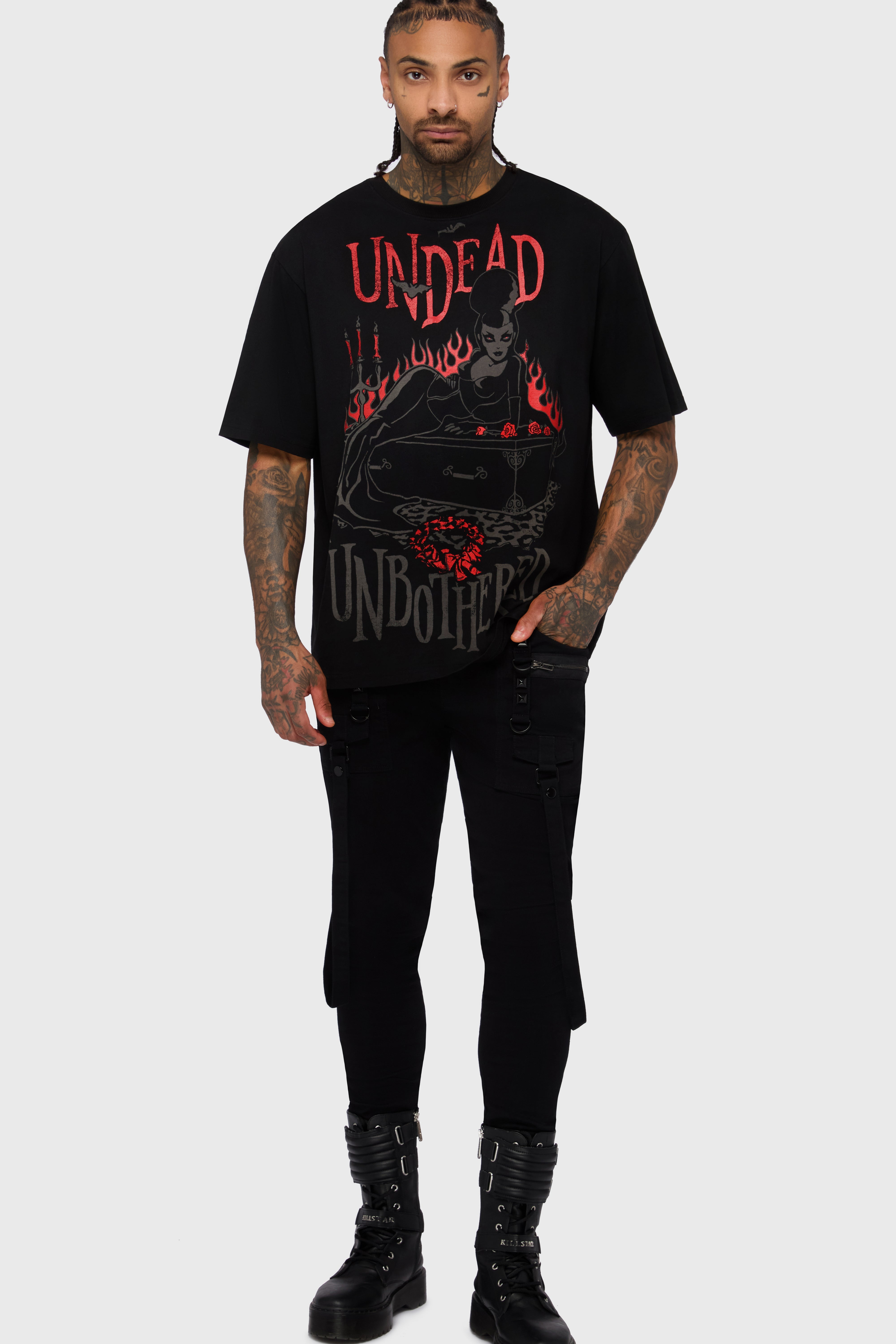 Undead & Unbothered Boxy T Shirt Killstar / Womens