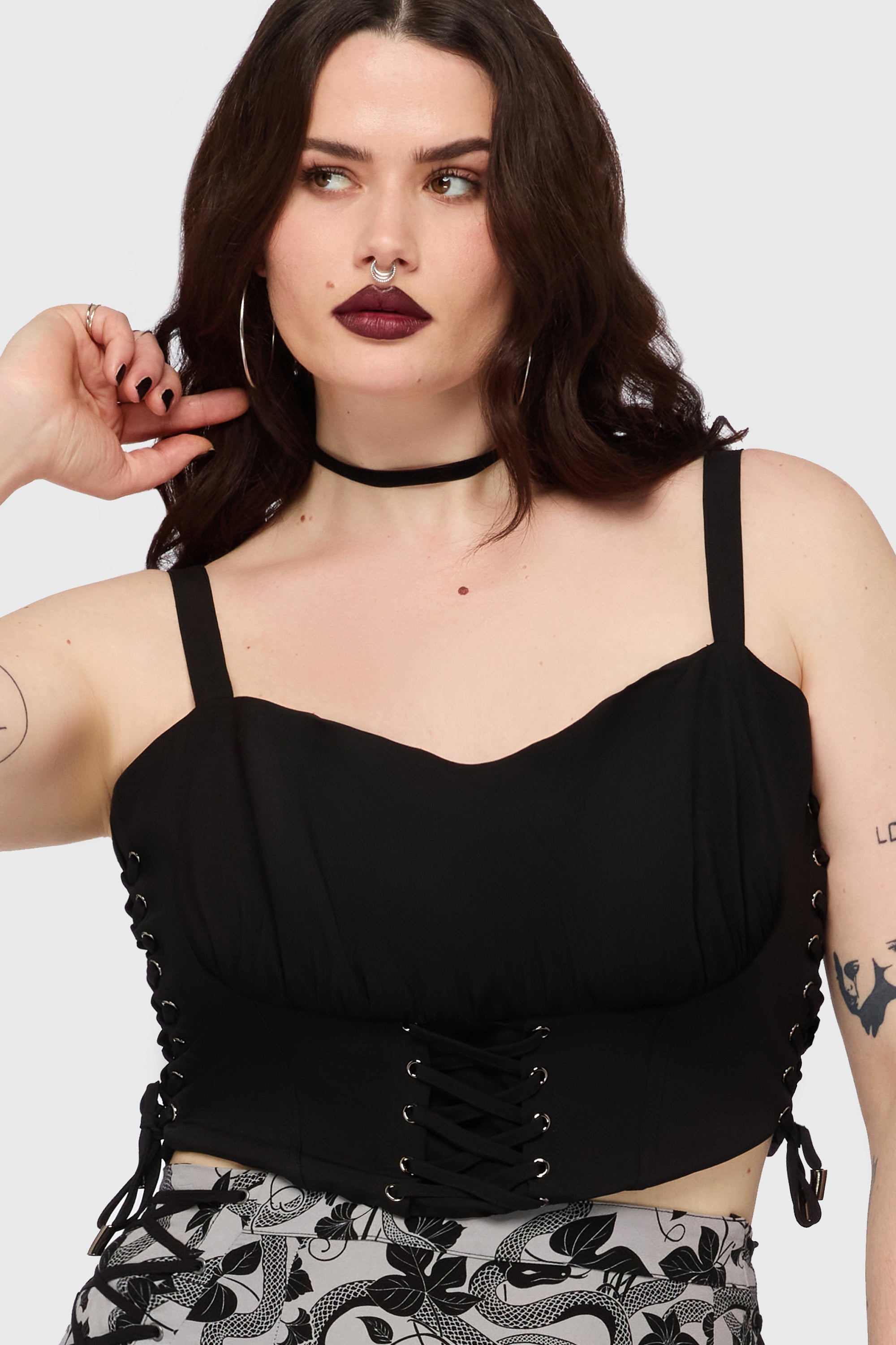Fawnelle Lace Up Corset Top Killstar / Womens