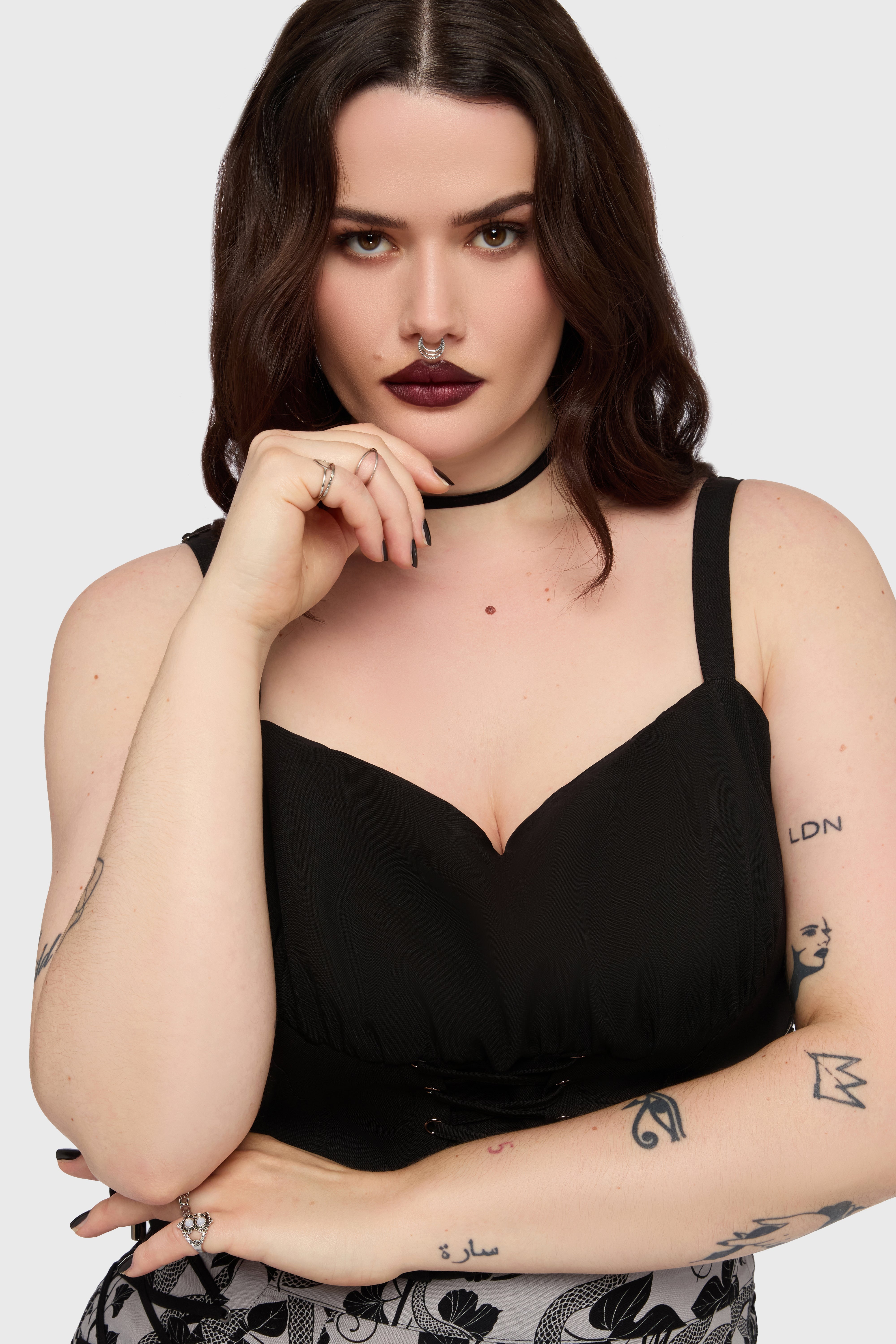 Fawnelle Lace Up Corset Top Killstar / Womens