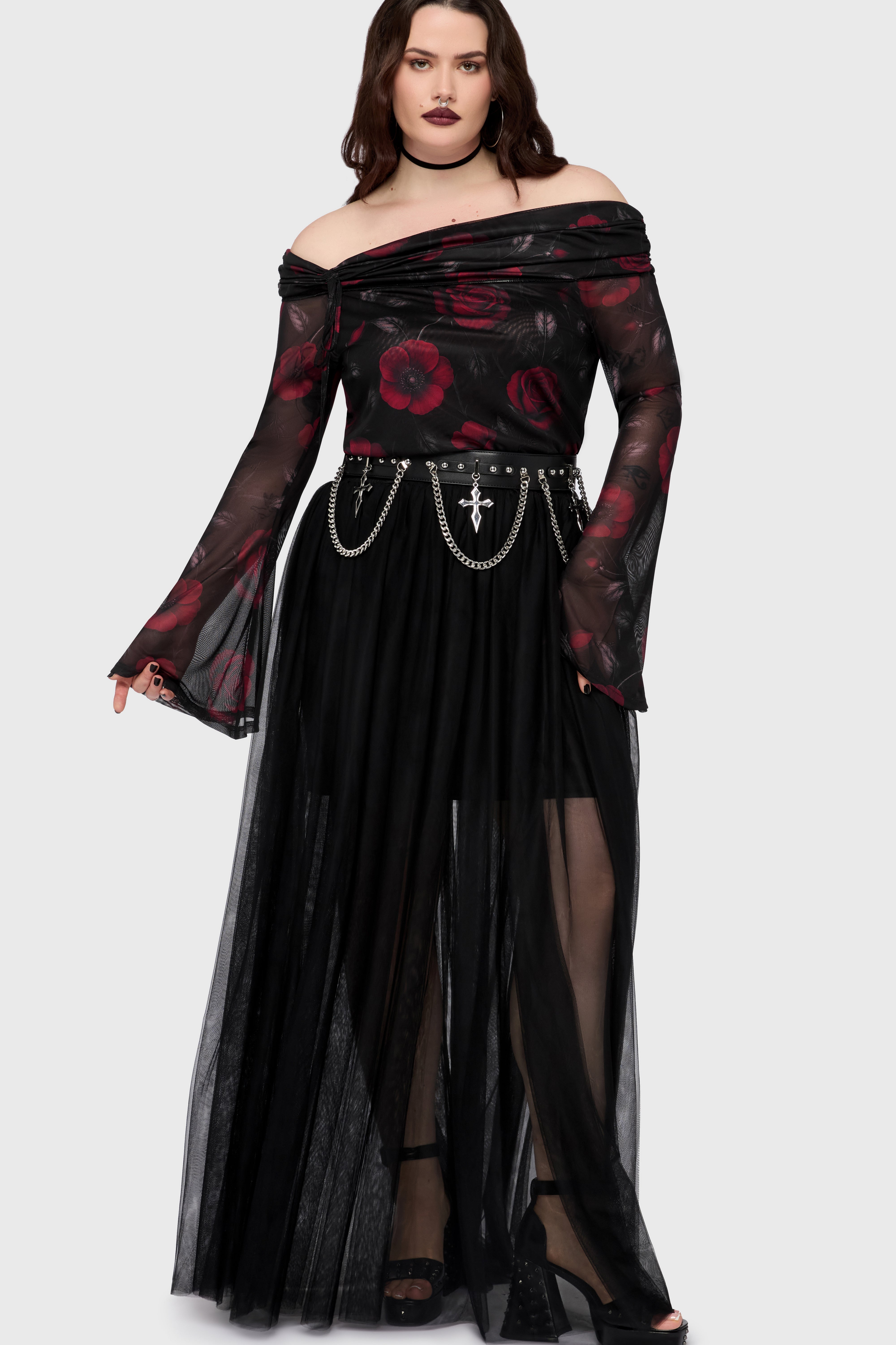 Fawnelle Off The Shoulder Top Killstar / Womens