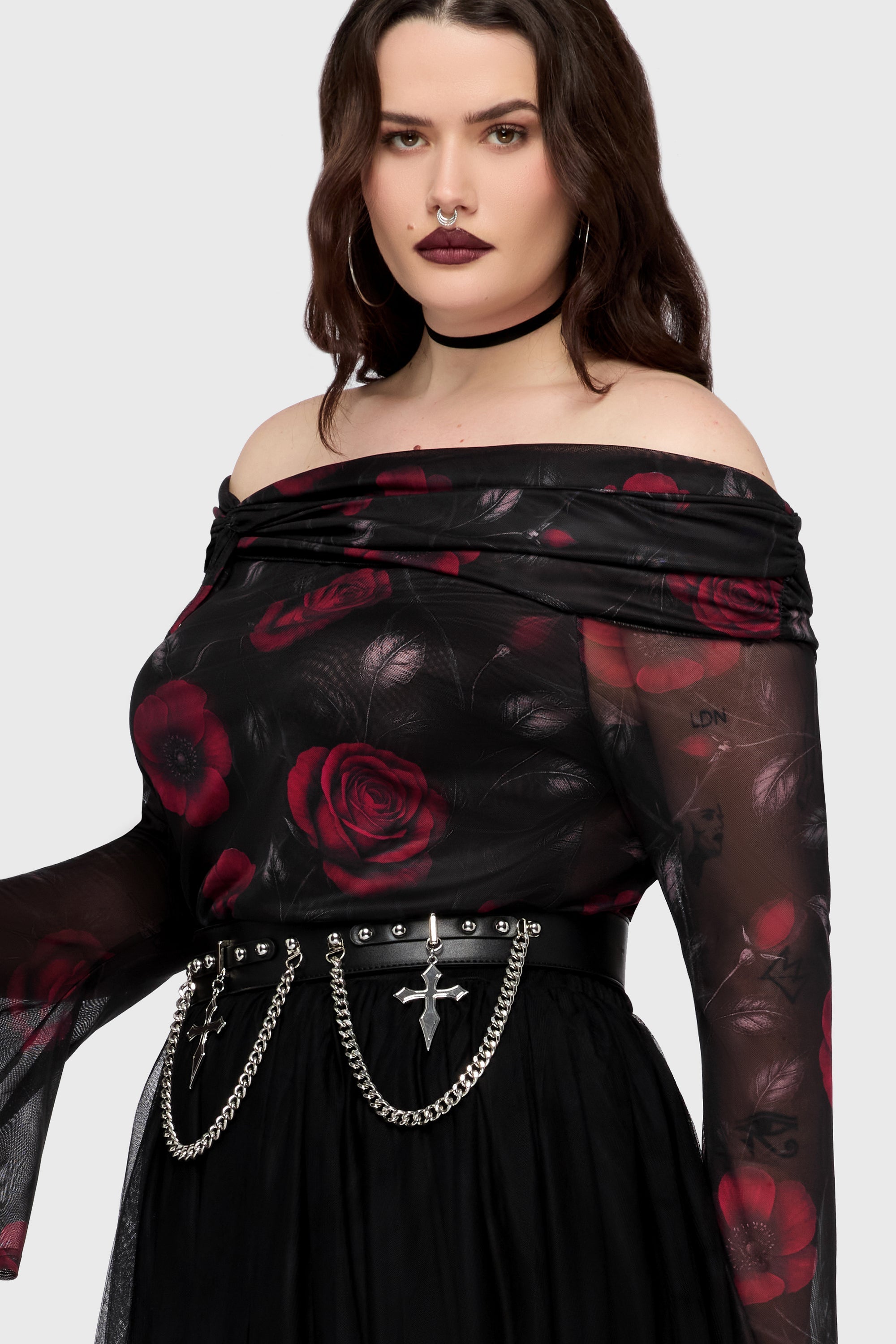 Fawnelle Off The Shoulder Top Killstar / Womens