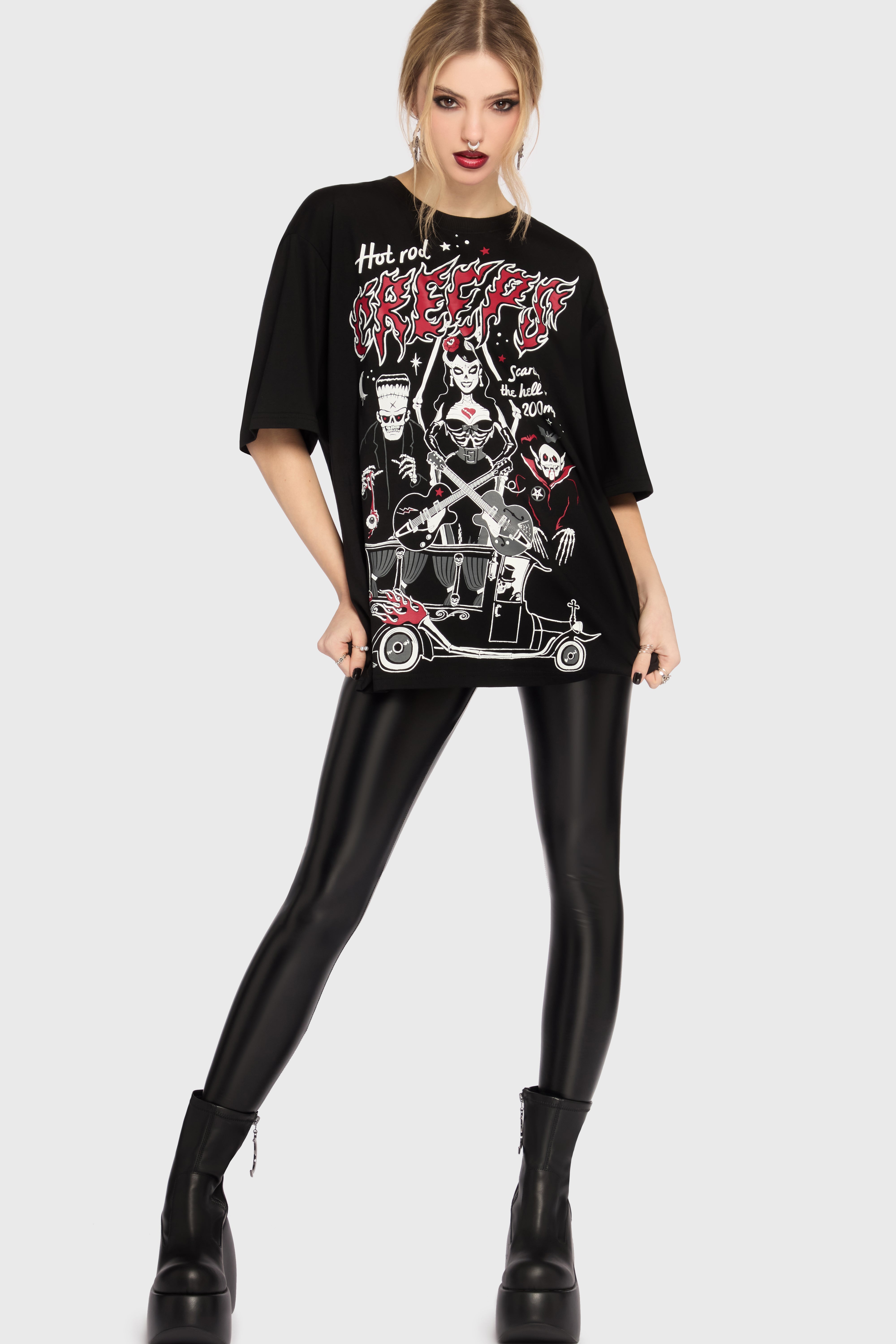 Scaring Hell Boxy T Shirt Killstar / Womens