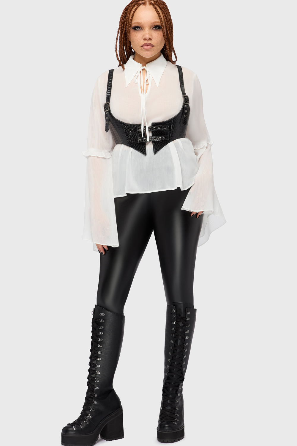 Fawnelle Flared Sleeve Shirt Killstar / Womens