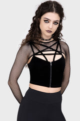 Bite Me Fishnet Bolero [B] Killstar / Womens