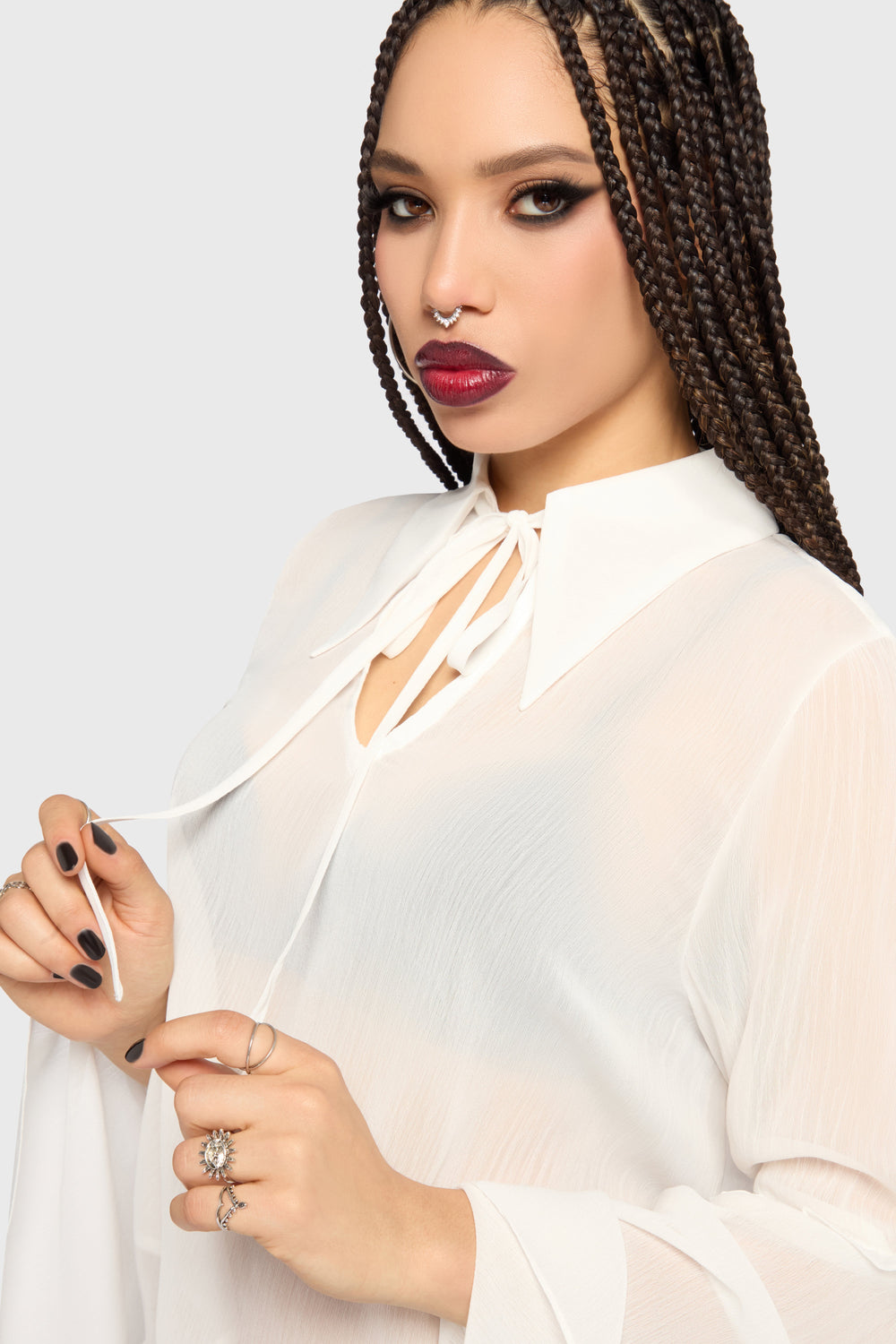 Fawnelle Flared Sleeve Shirt Killstar / Womens