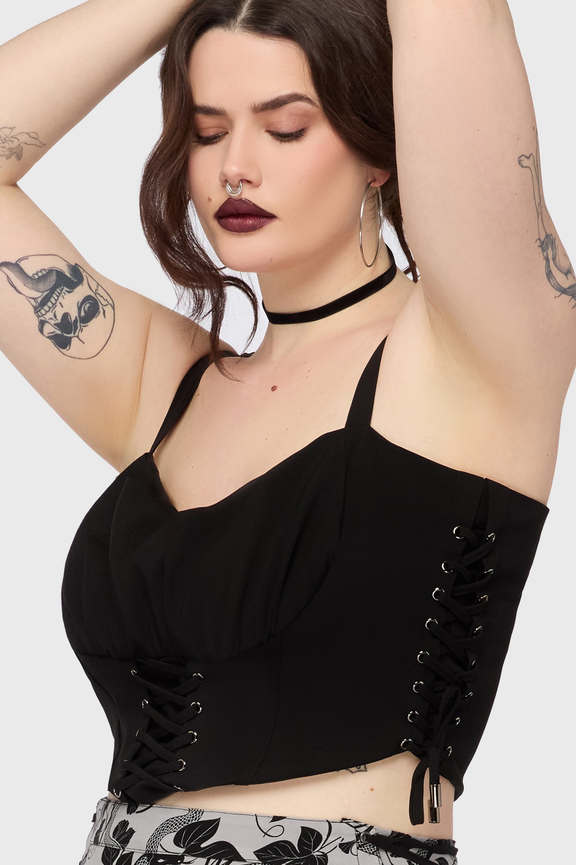 Fawnelle Lace Up Corset Top Killstar / Womens