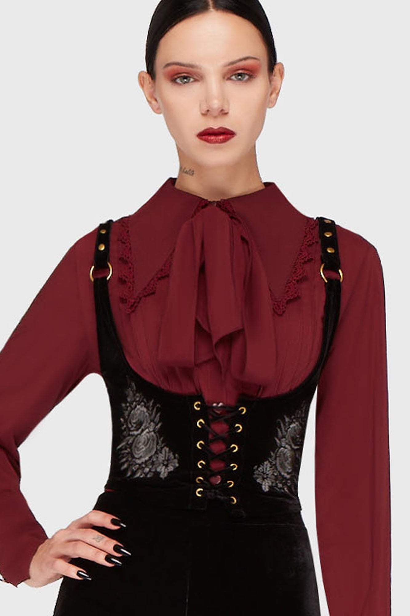 A Devil's Rose Underbust Corset [Black] Killstar / Womens