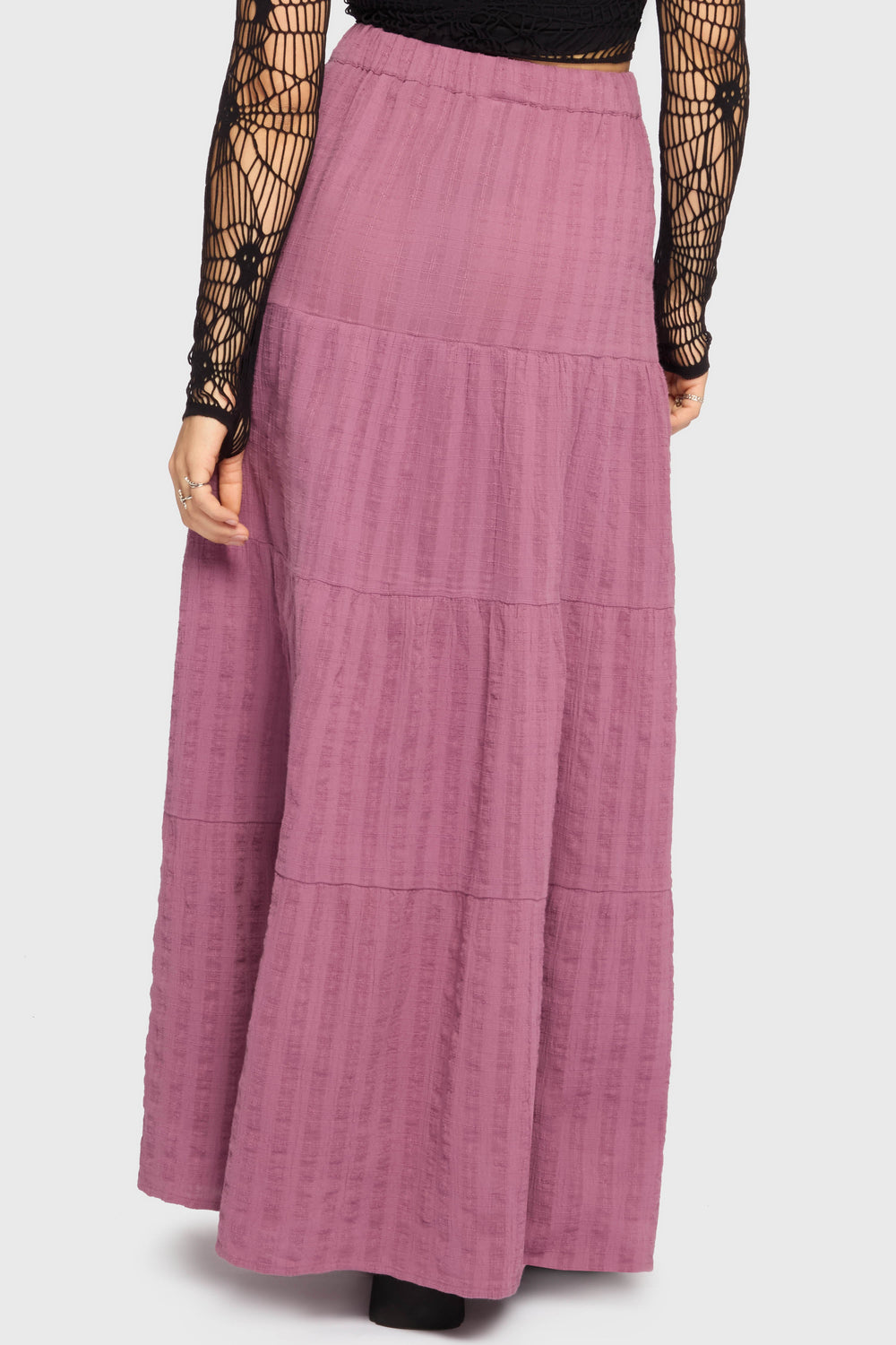 Gaia Adorned Textured Maxi Skirt Killstar / Womens