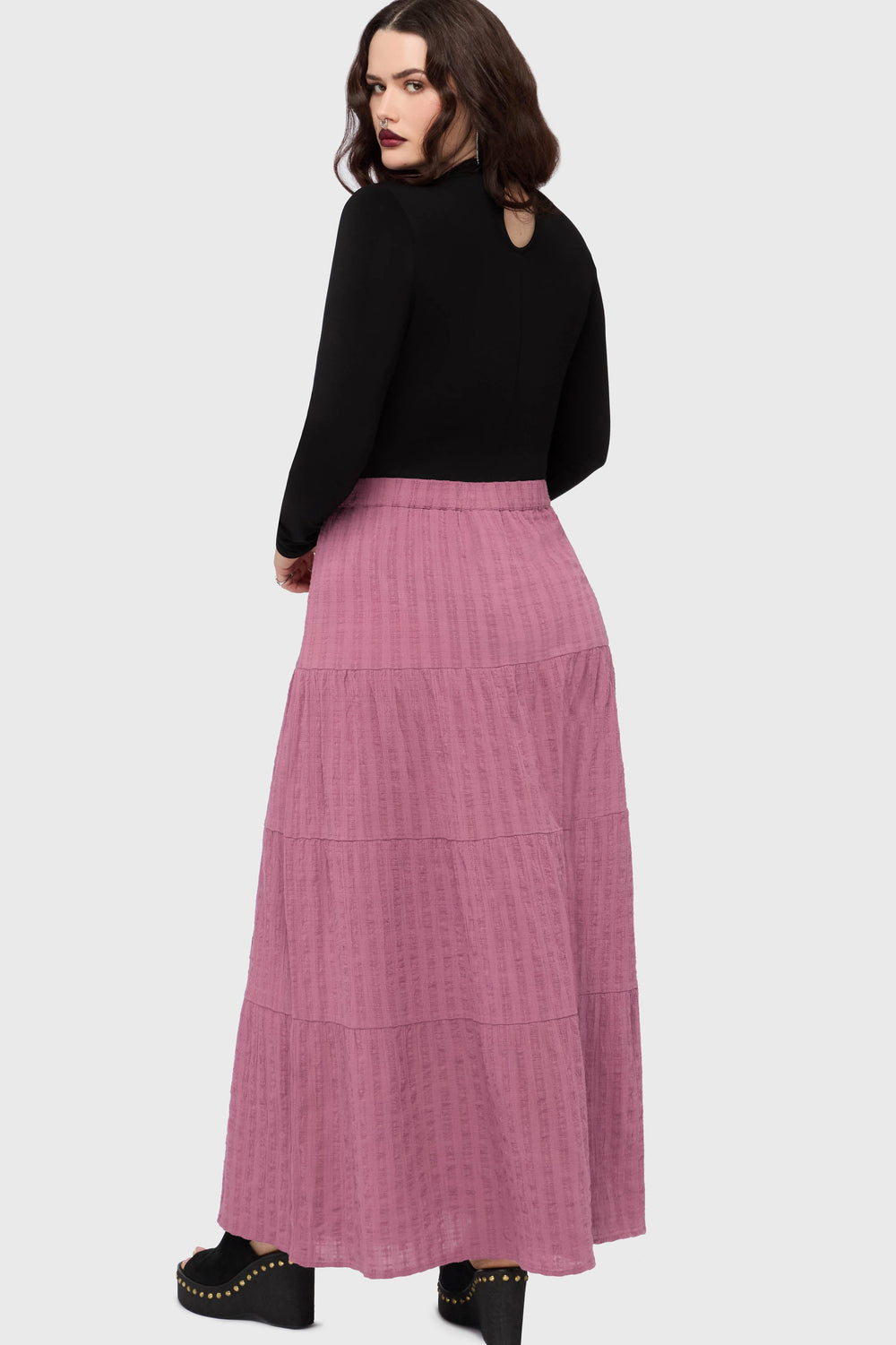 Gaia Adorned Textured Maxi Skirt Killstar / Womens