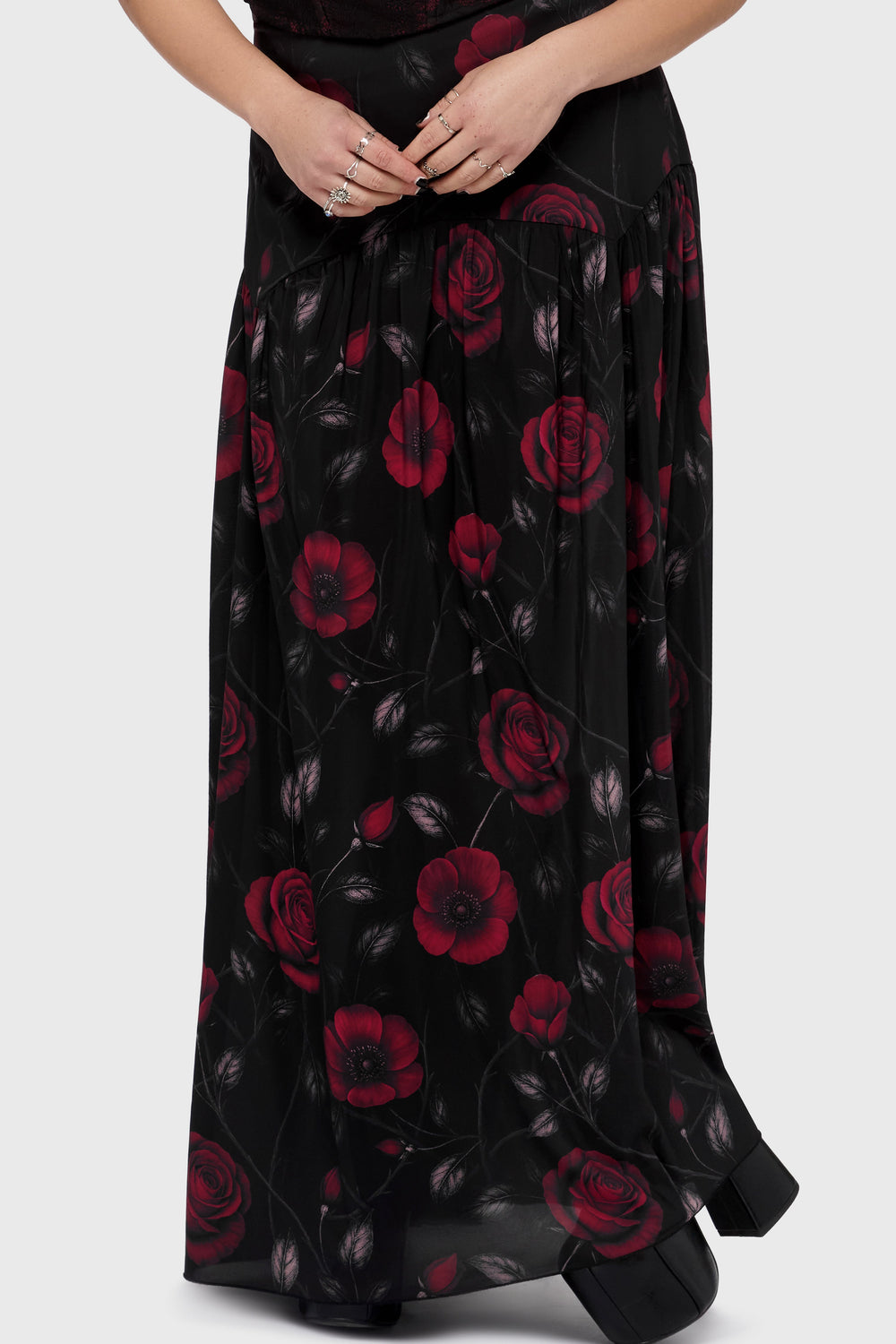 Fawnelle Dropped Waist Skirt Killstar / Womens