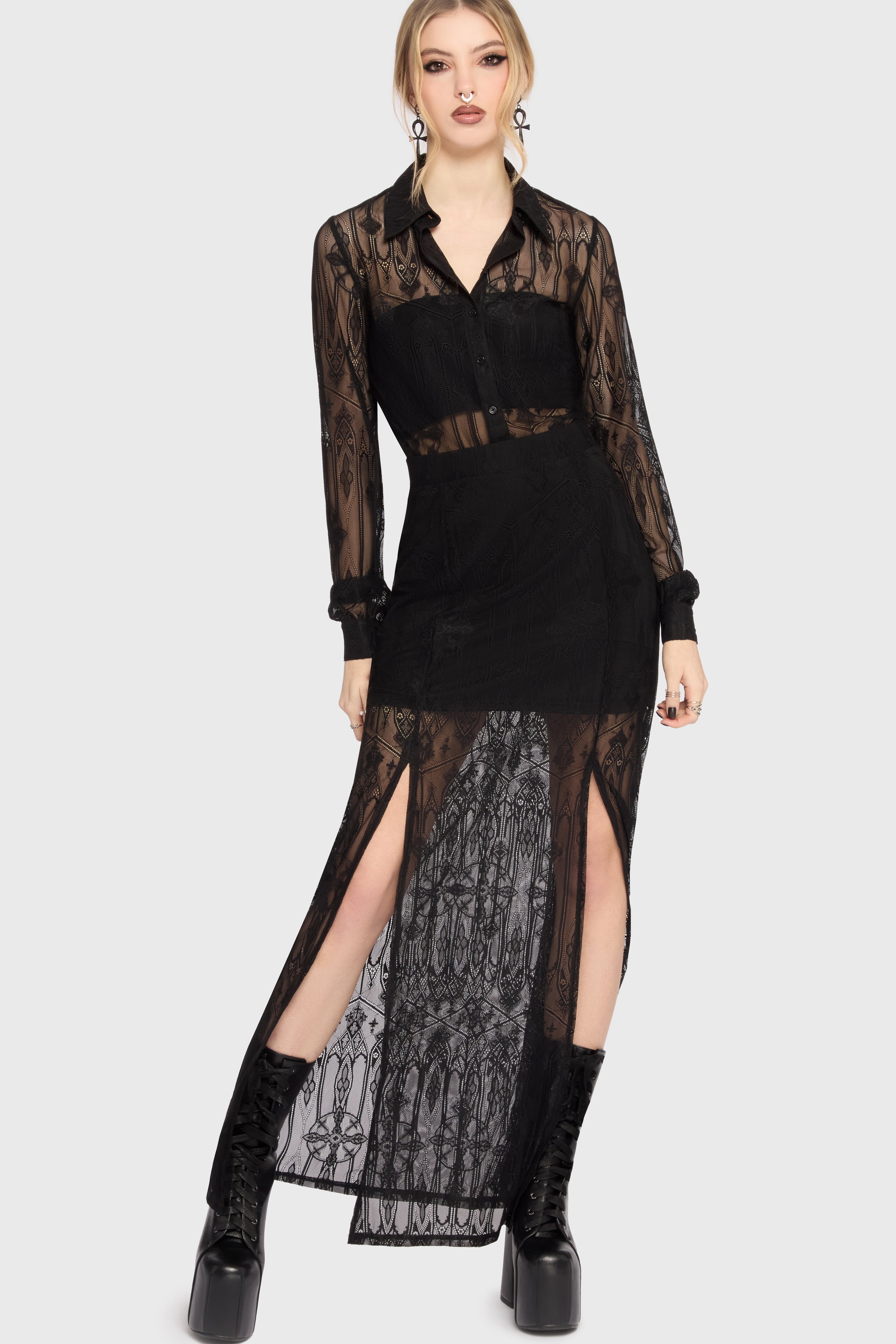 Transept Maxi Skirt Killstar / Womens